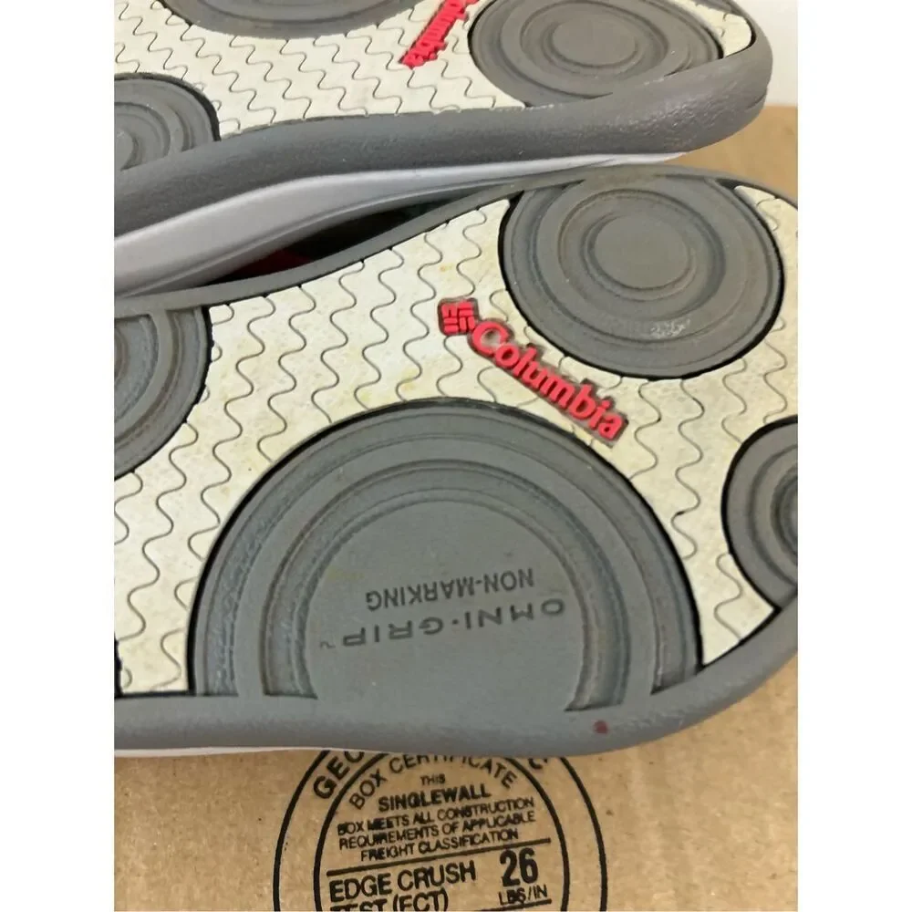 Columbia flip‎ flops girls 9 pink straps omnitech